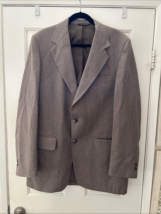 John Weitz Other - John Weitz Signature Collection 40S Gray Herringbone 100% Wool Sport Coat Blazer